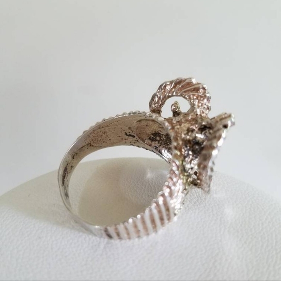 Sterling Ram Statement Ring - Picture 7 of 10